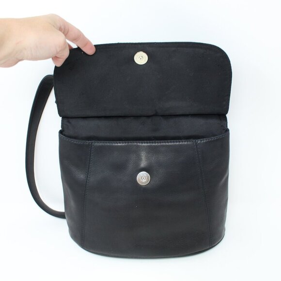 Rolfs Sleek Flap Closure Leather‎ Crossbody Black - Picture 3 of 11